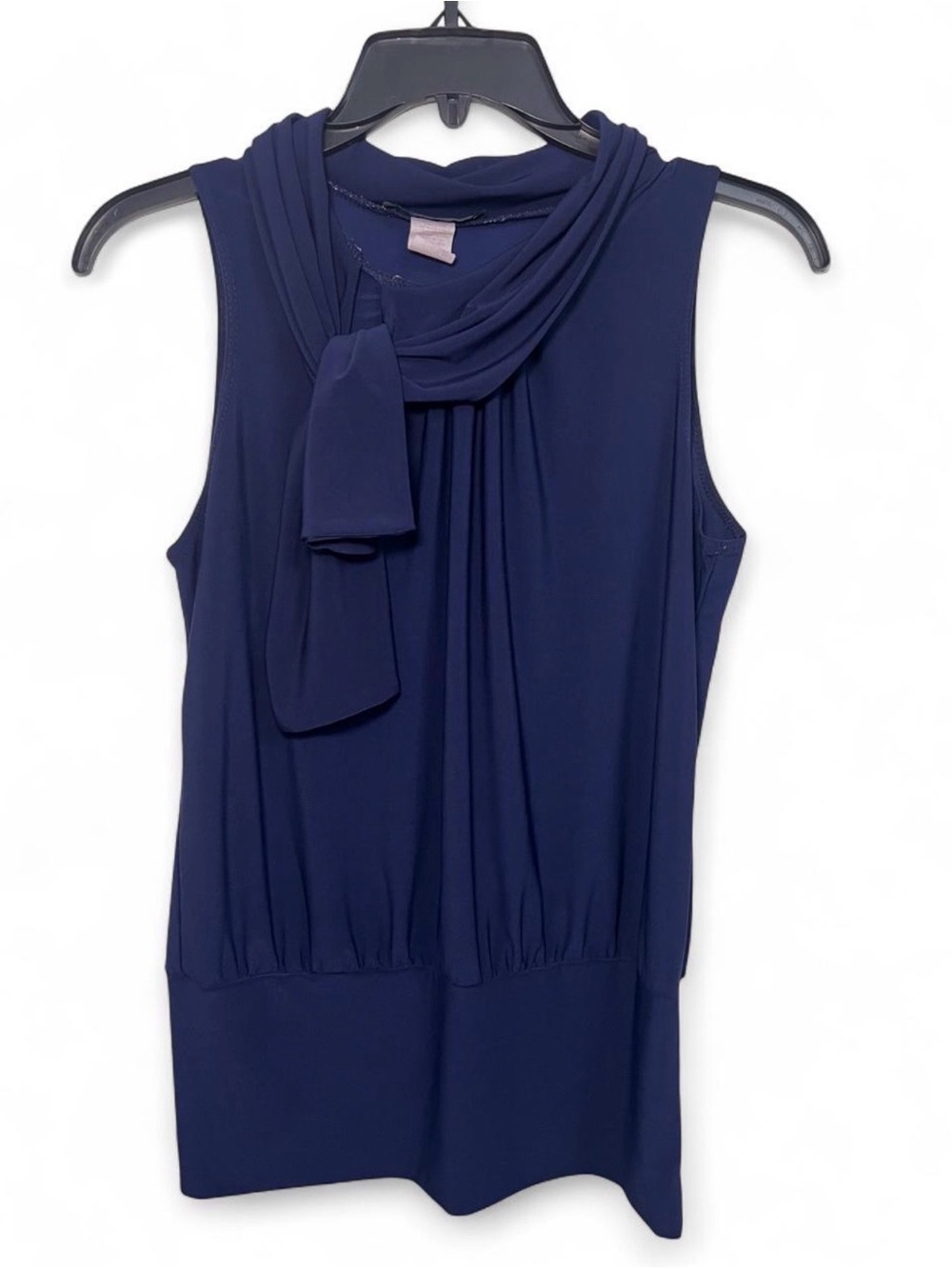 American City Wear Navy Sleeveless Tie-Neck Camisole